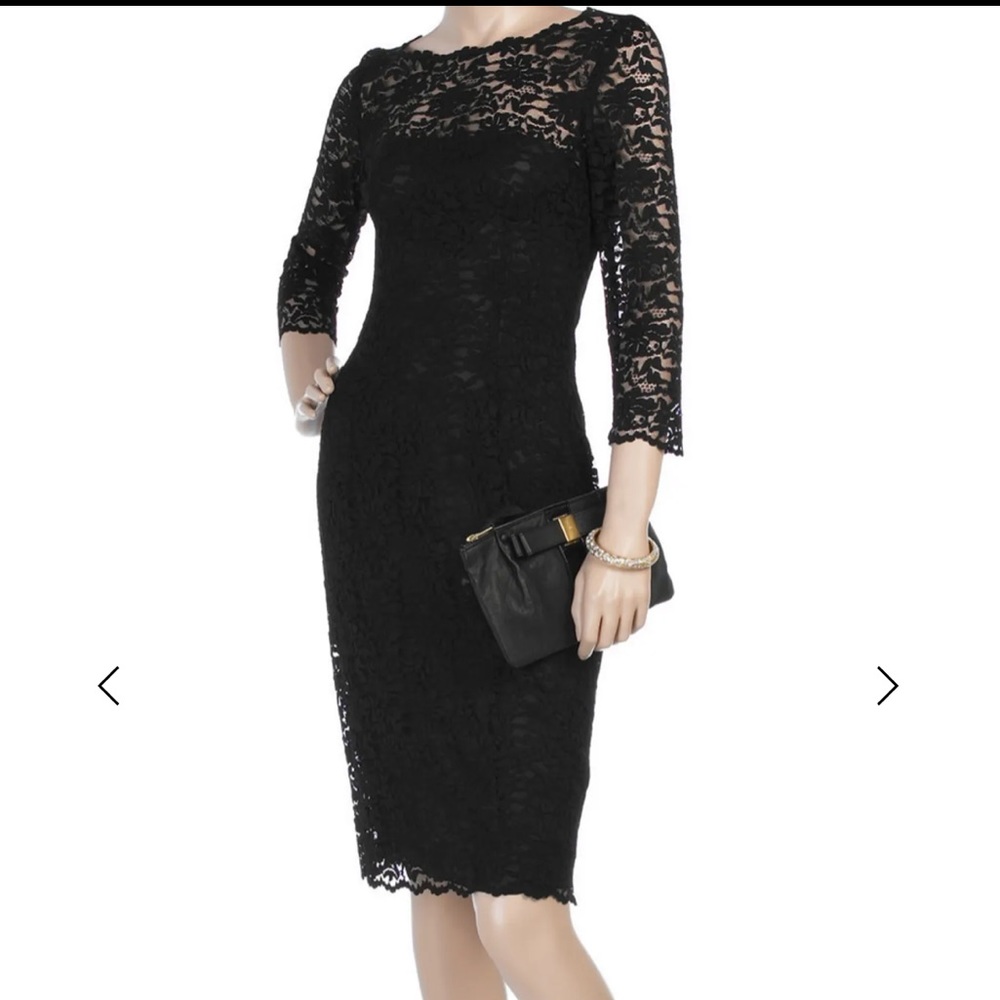 Dolce and Gabbana Black Lace Shift Dress